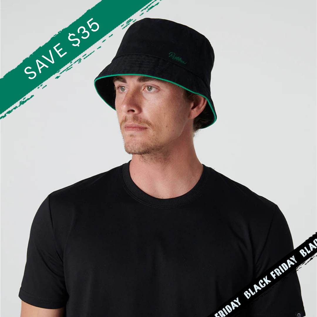 Rallee Vintage Black Drill Bucket Hat