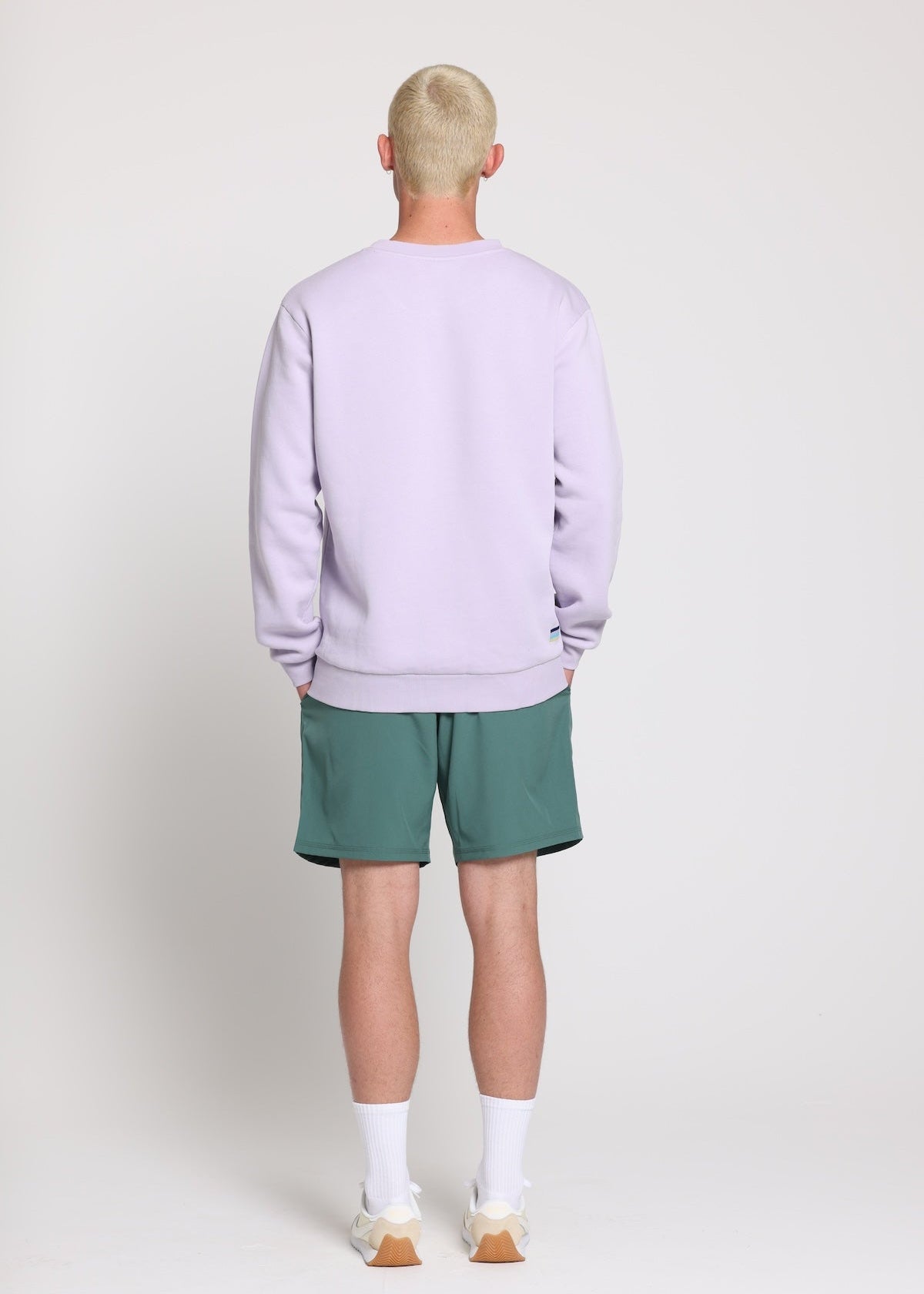 Lined Signature Short - Grass/Black