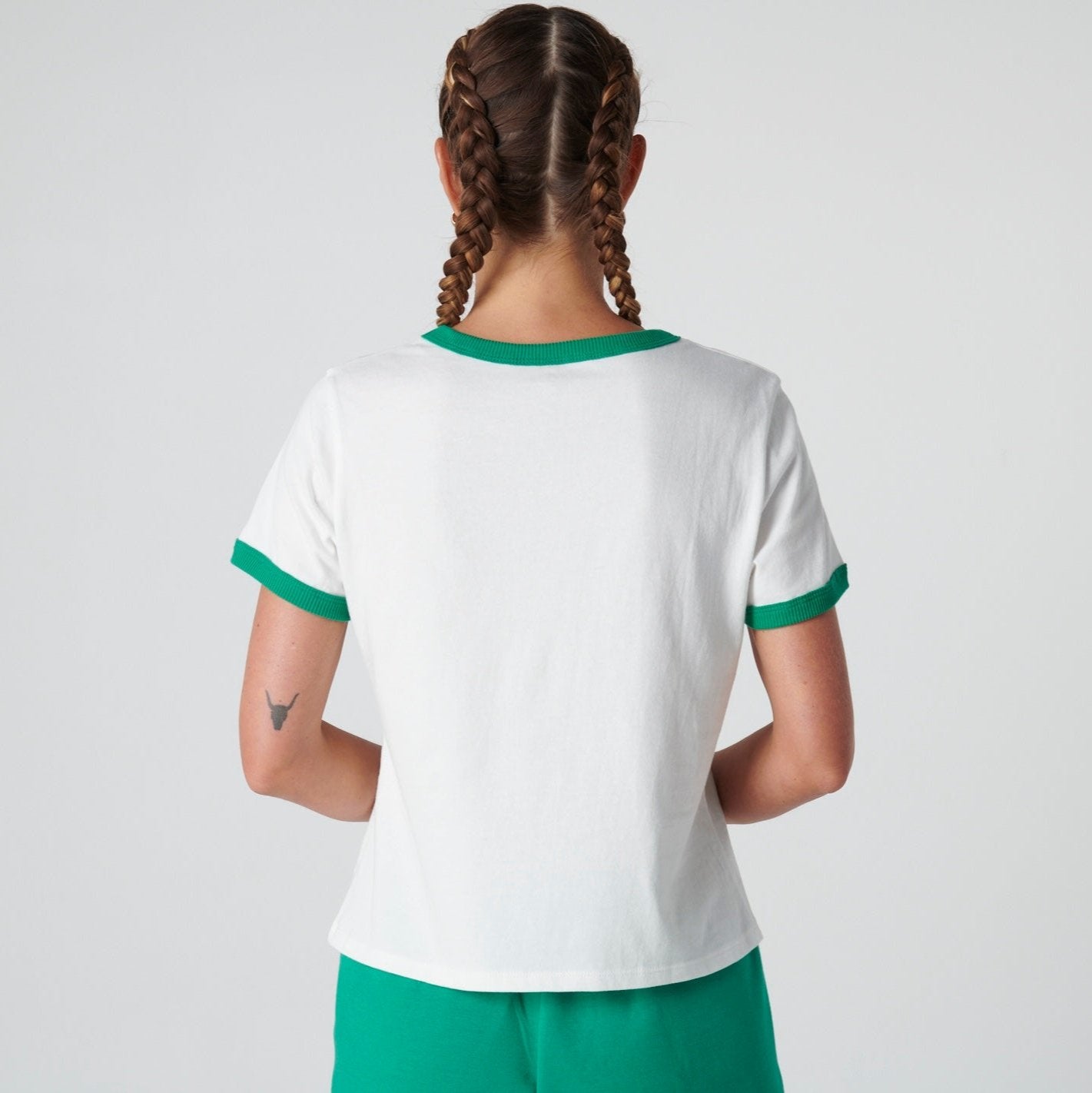 Love Games Swinger Tee - Green Trim