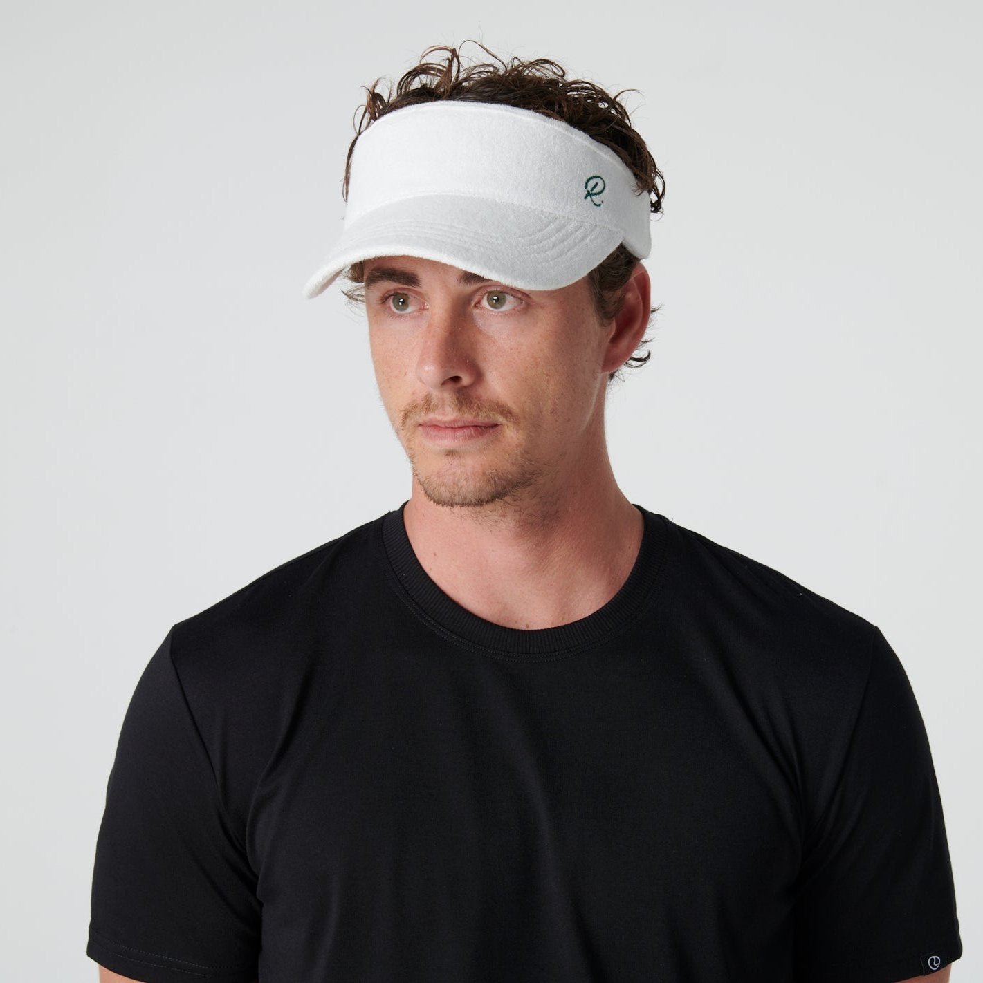 Head Noise Vintage White Terry Visor