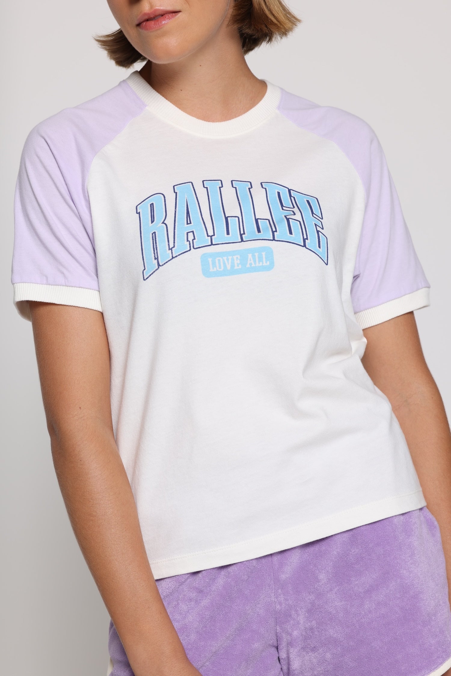 Baseline Raglan Tee - Vintage White/Sunset