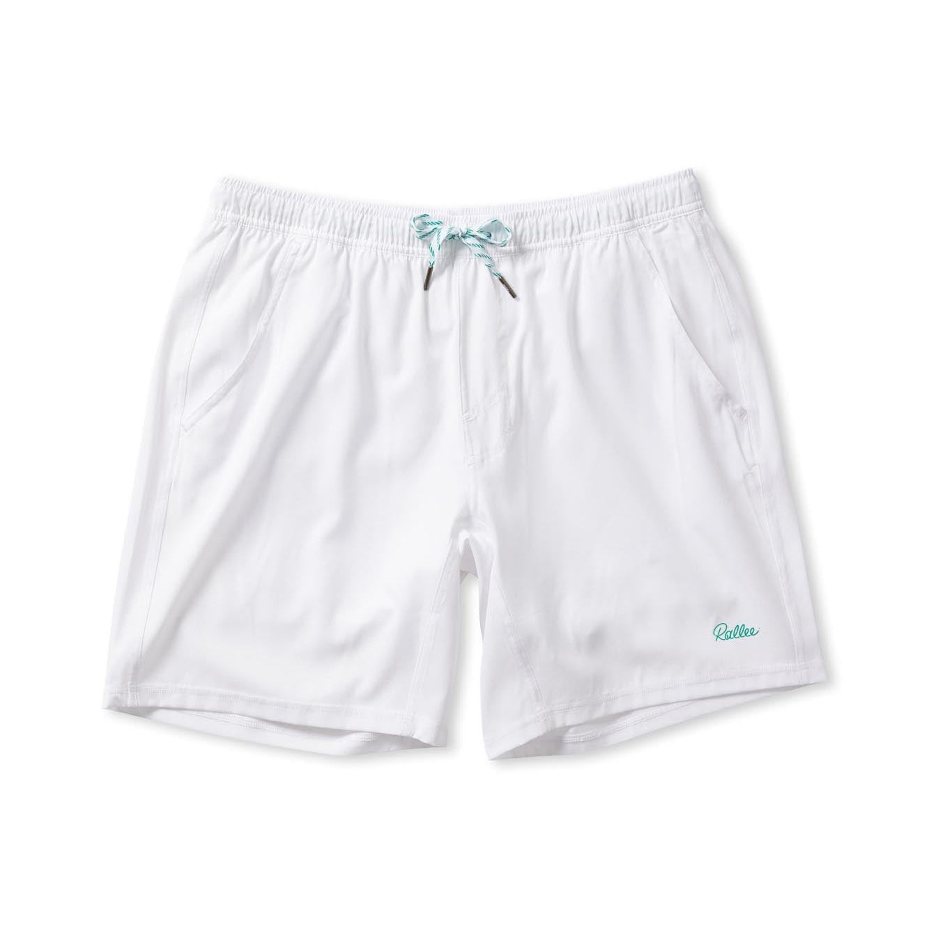 Lined Signature Short - White