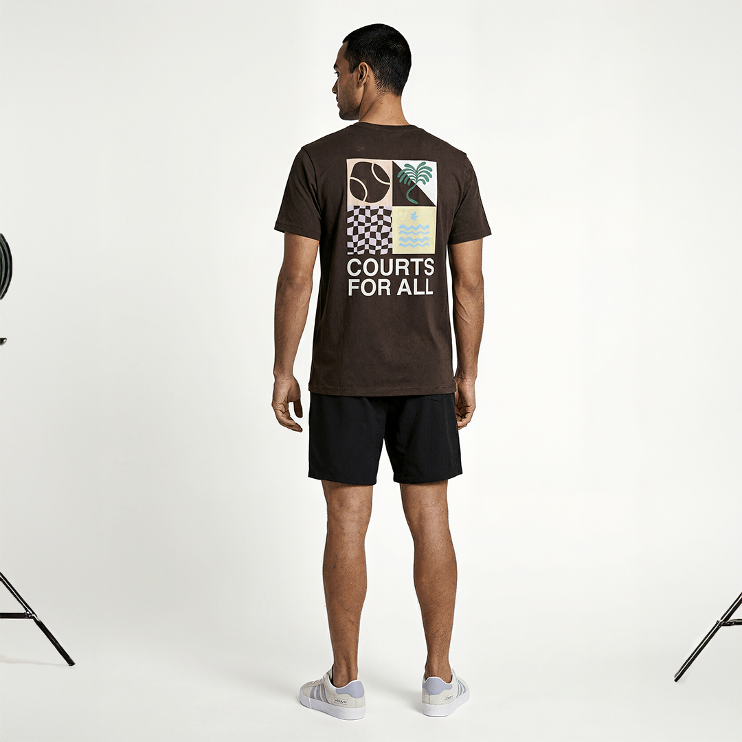 Courts For All - Hit Parade Tee - Vintage Black (Print)