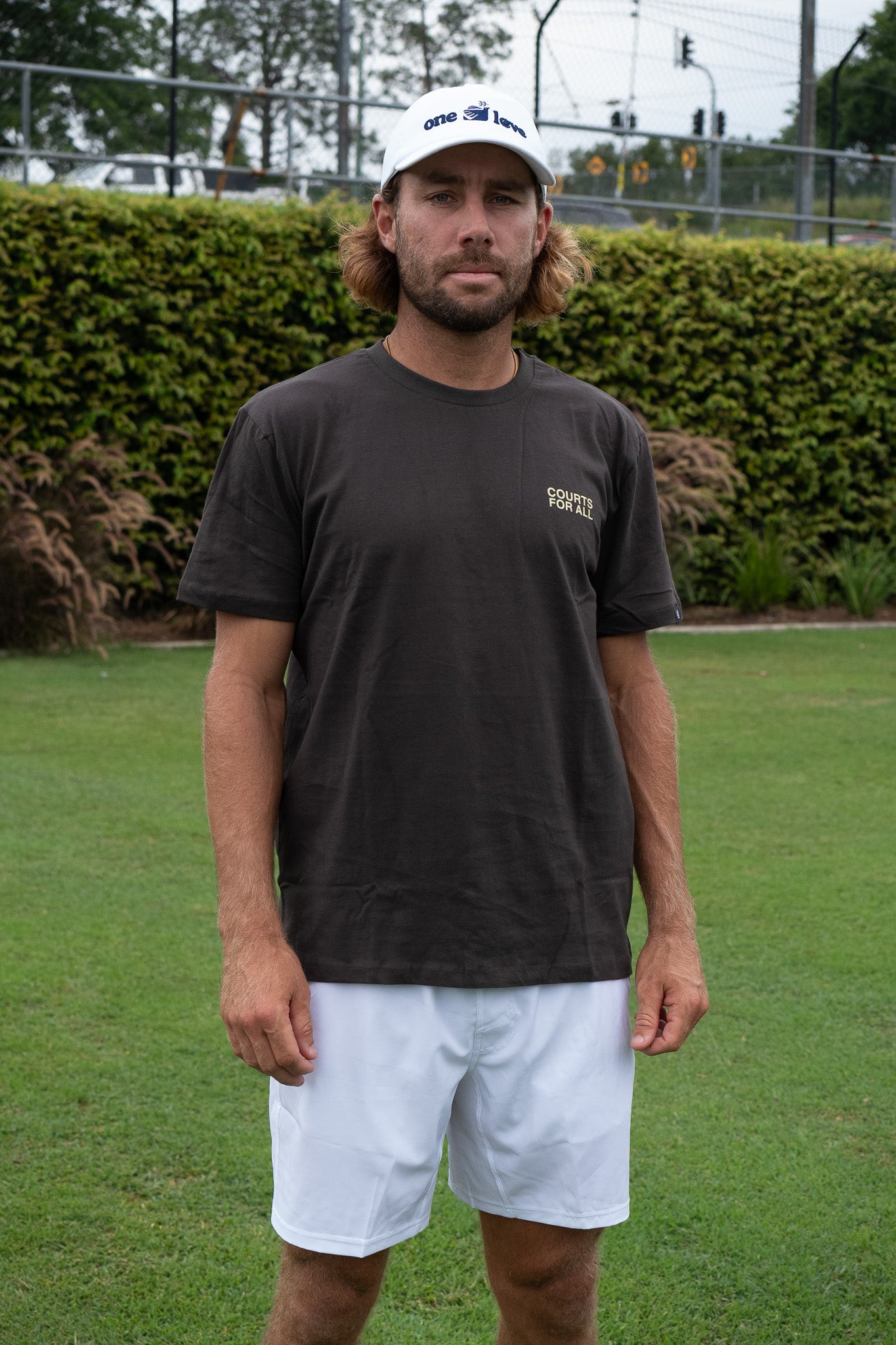 Lined Signature Short - White