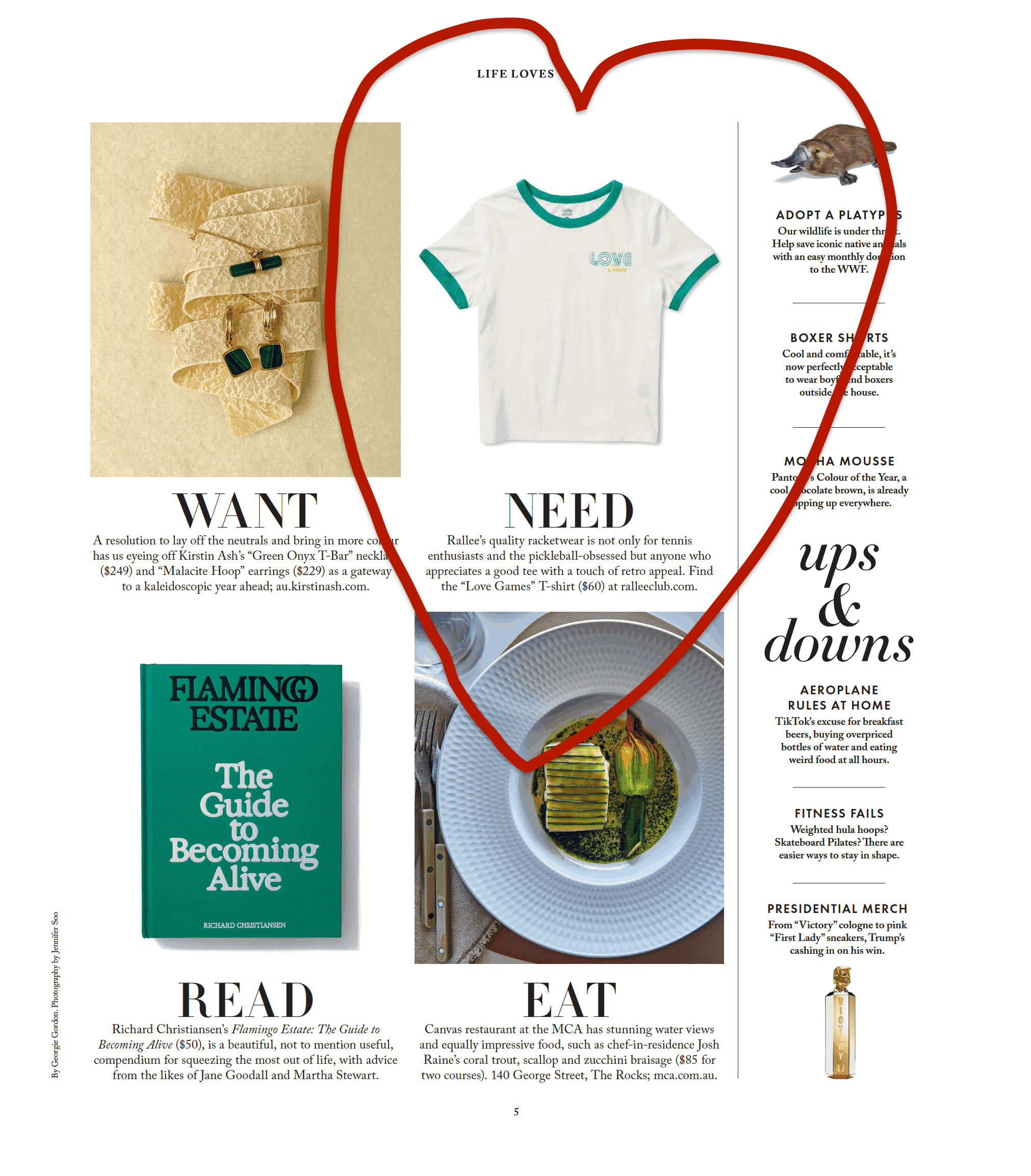 Love Games Swinger Tee - Green Trim