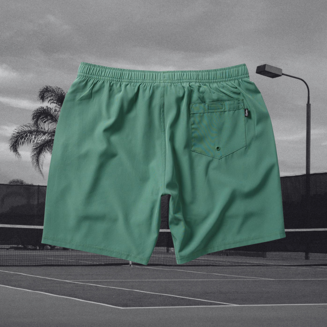 Lined Signature Short - Grass/Black