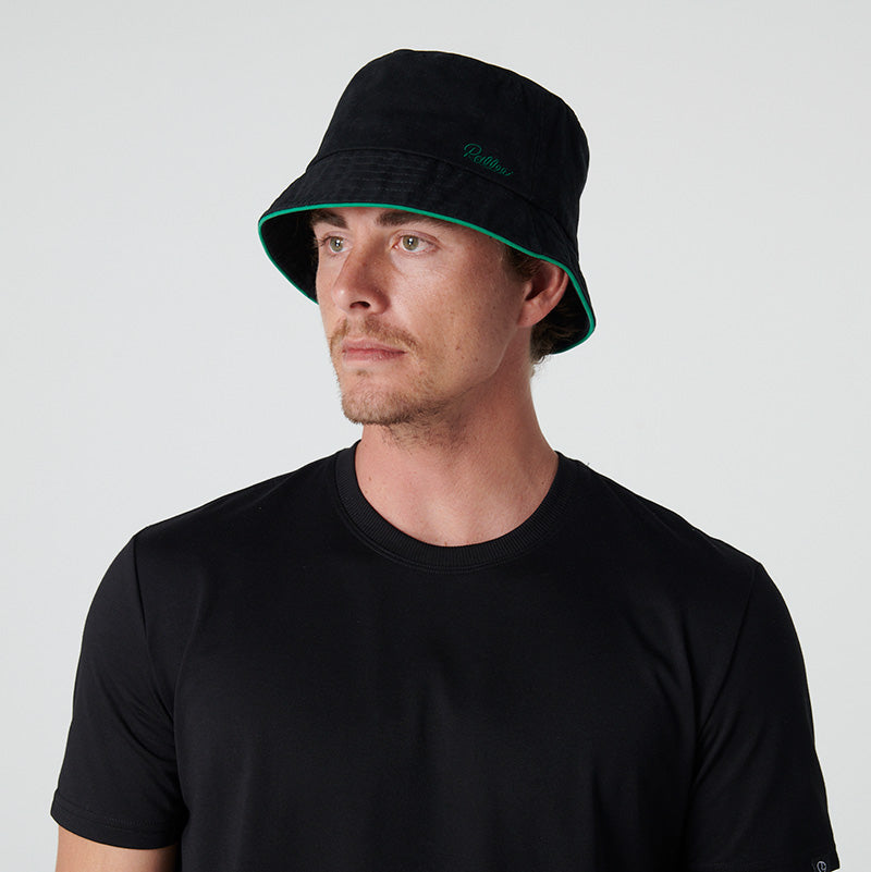 Rallee Vintage Black Drill Bucket Hat