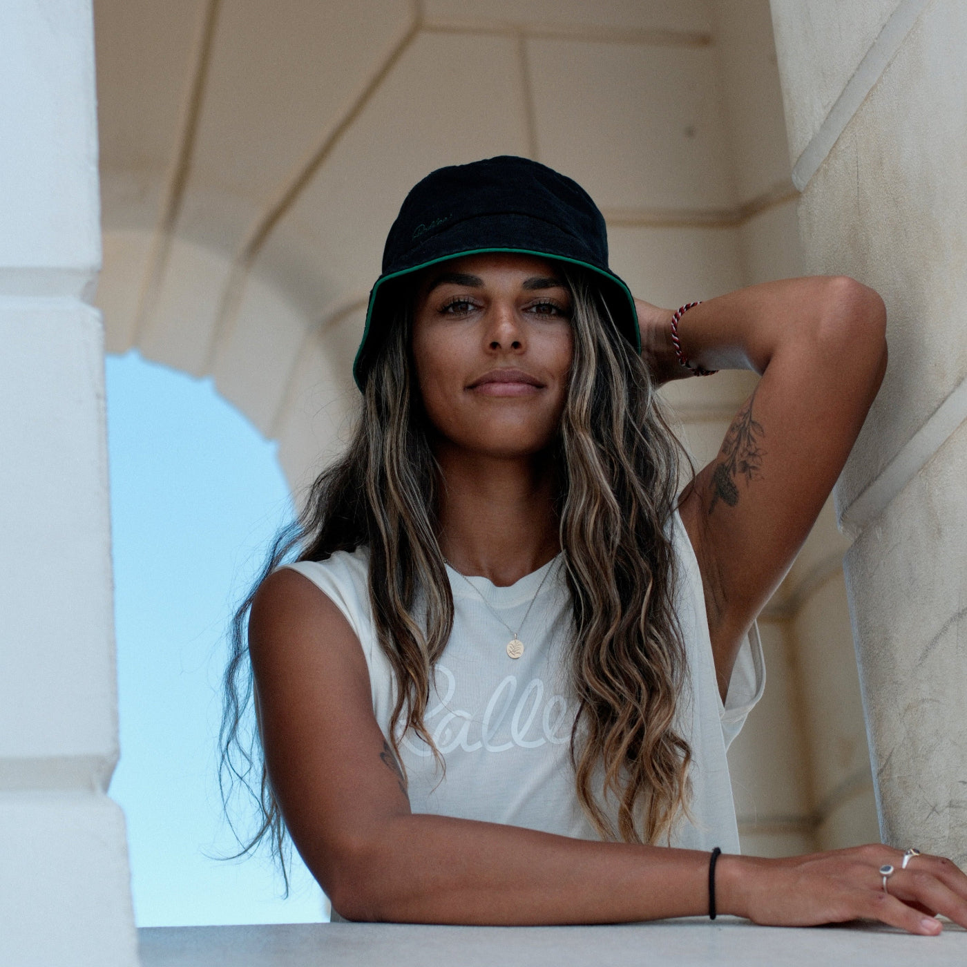 Rallee Vintage Black Drill Bucket Hat