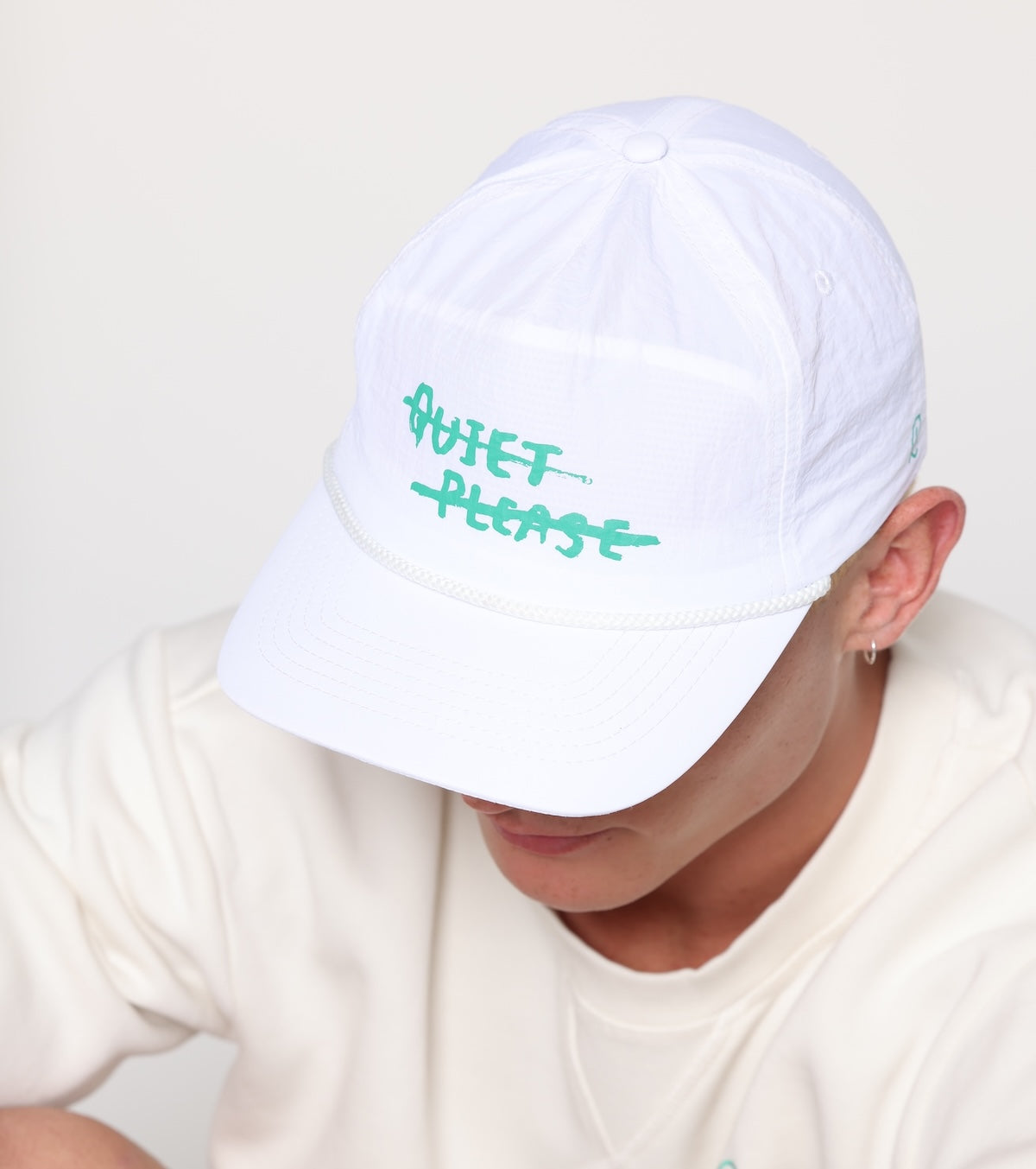 Quiet Please UltraLight Cap - White/Green