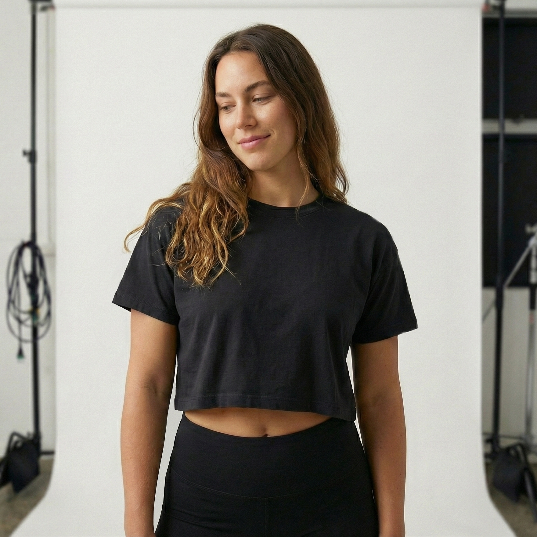 'Slice' Box Tee - Vintage Black