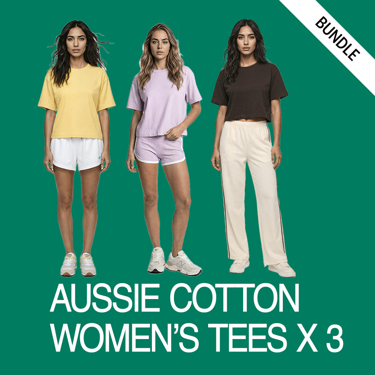 3 x Aussie Cotton Tee Bundle