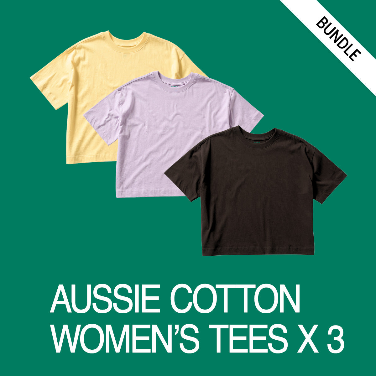 3 x Aussie Cotton Tee Bundle