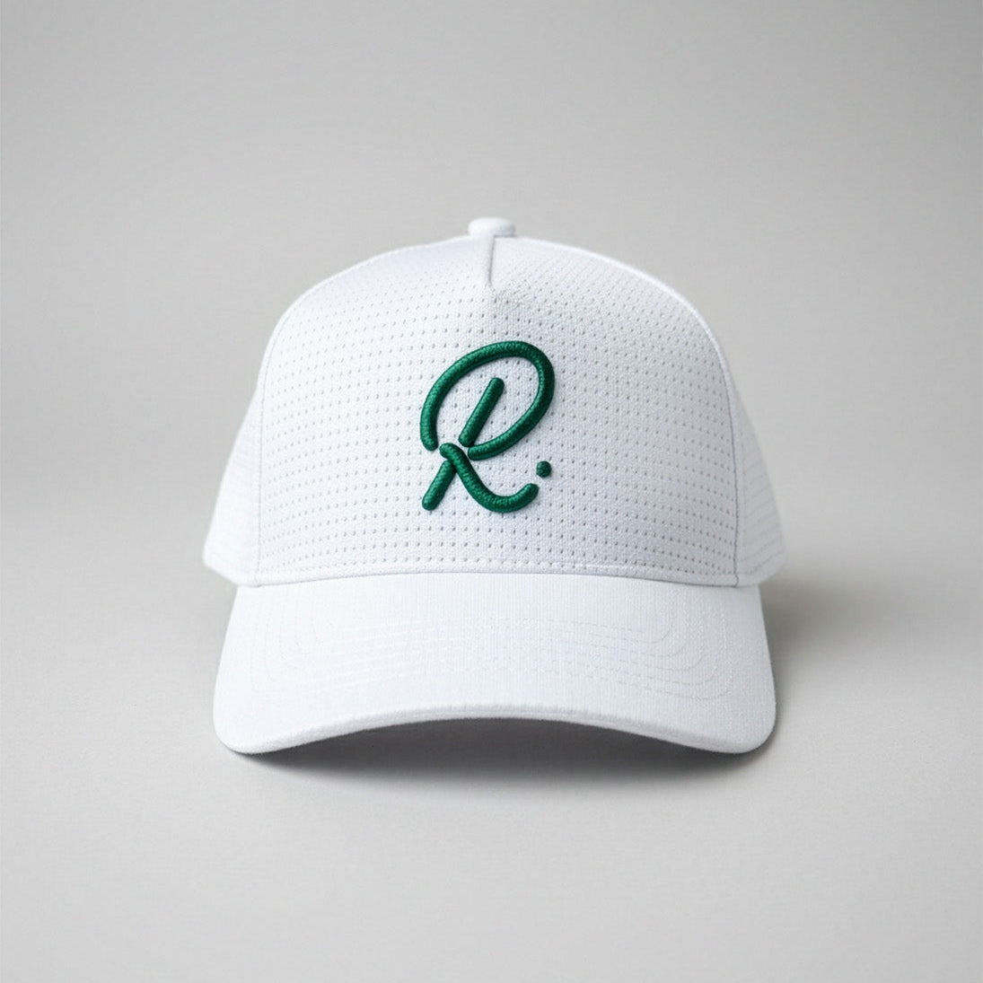 Luxe 5 Panel Cap - White