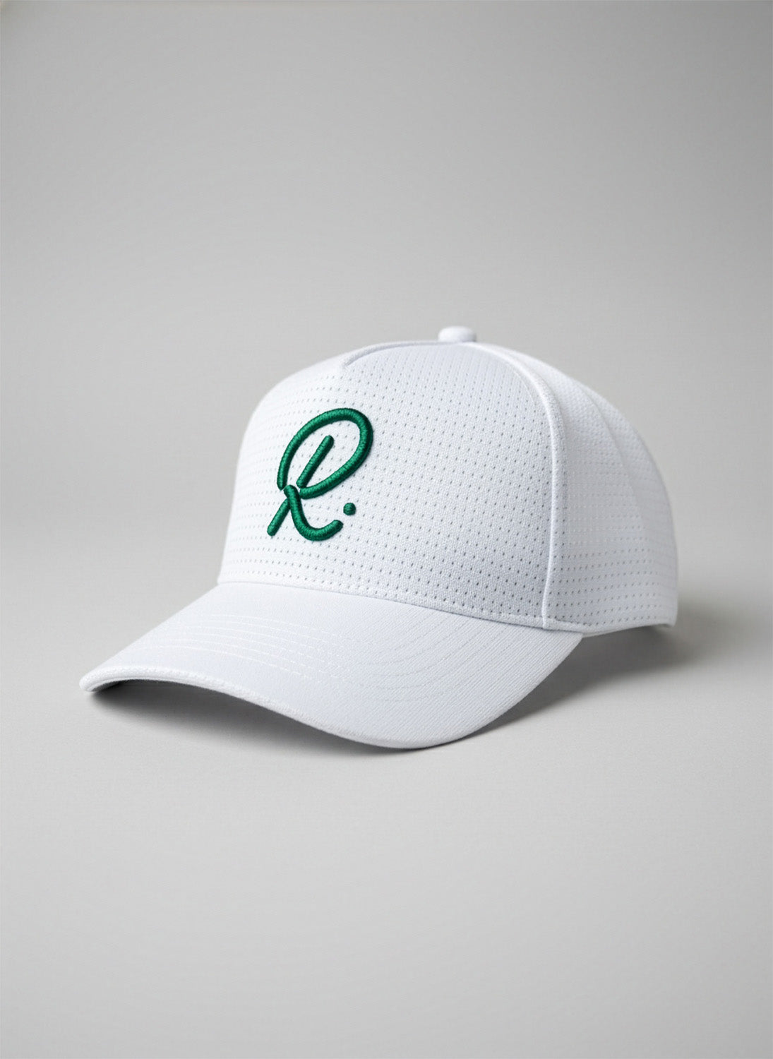 Luxe 5 Panel Cap - White