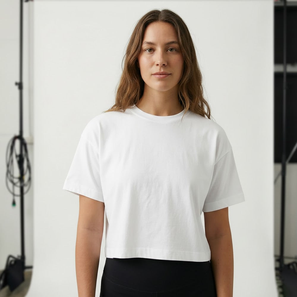 'Slice' Box Tee - White