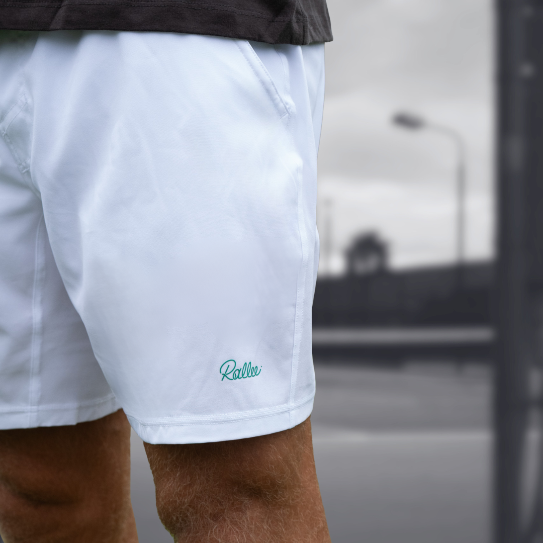 Lined Signature Short - White