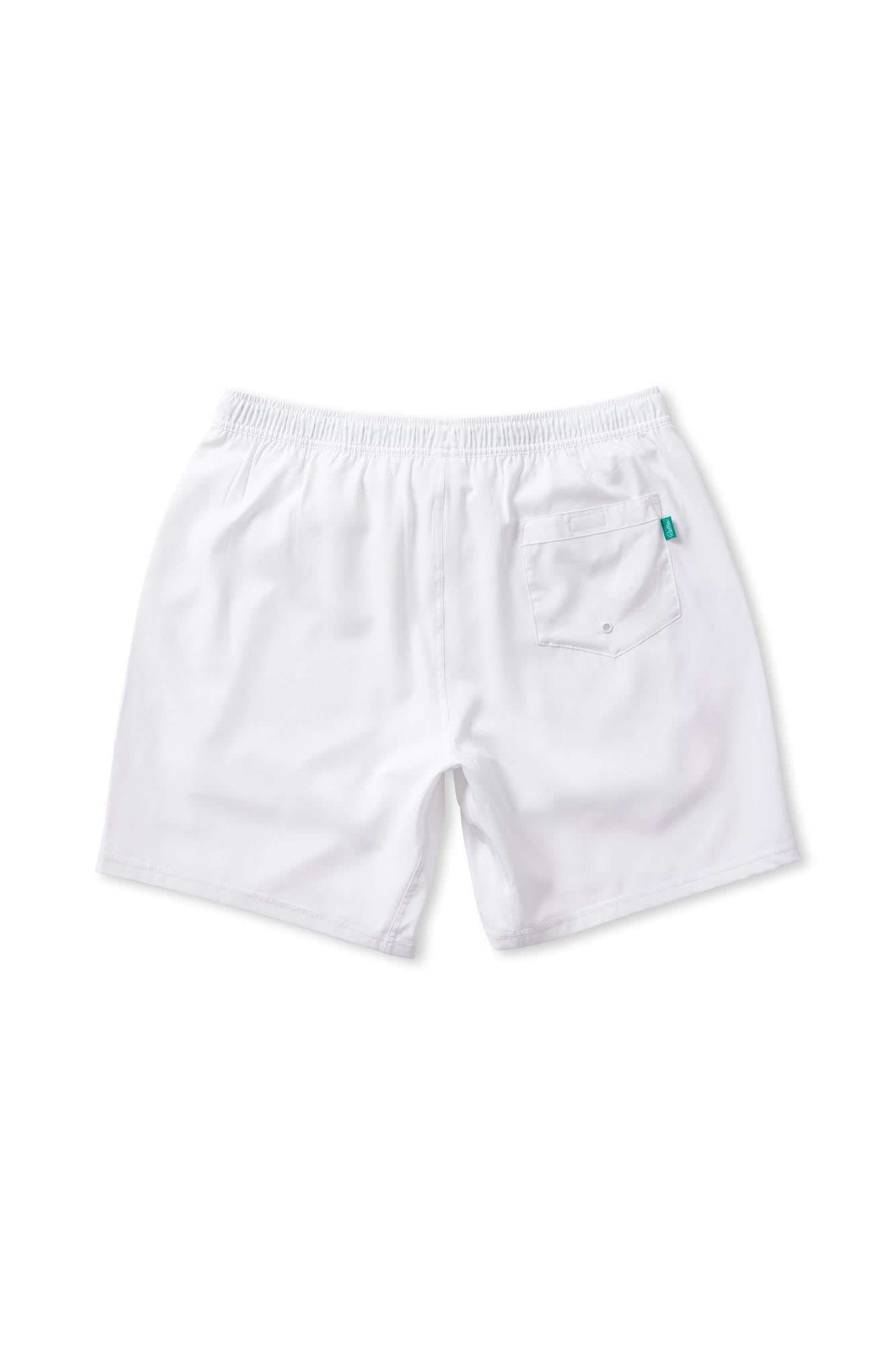 Lined Signature Short - White