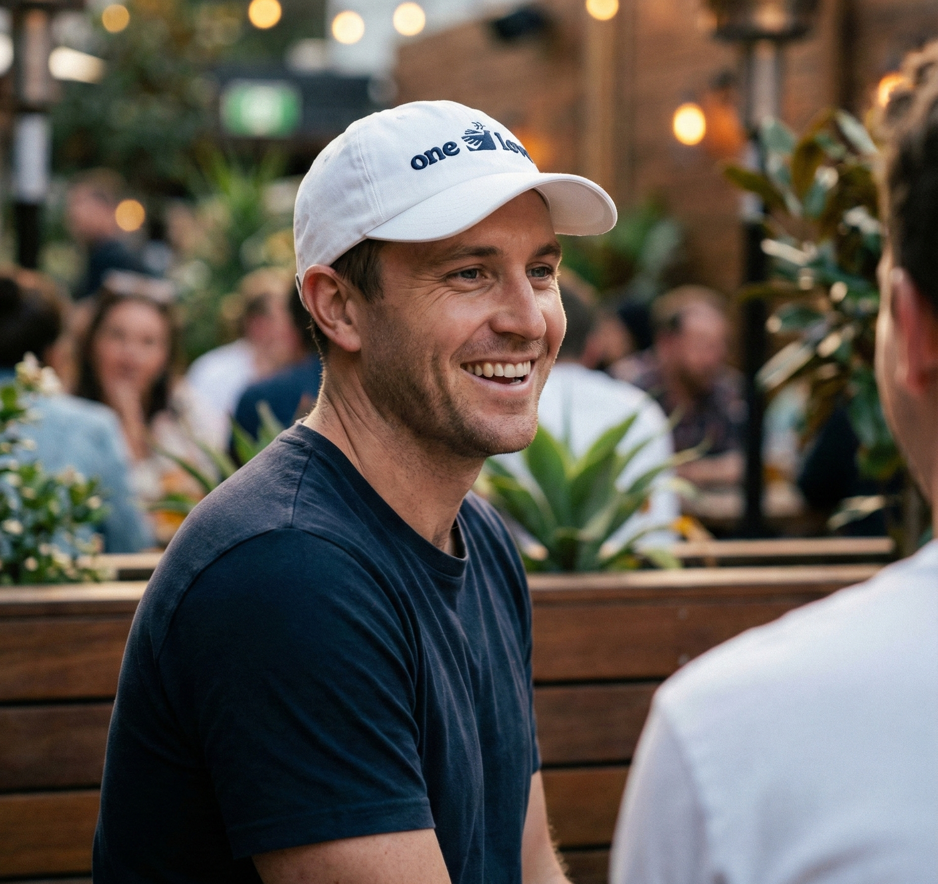 One Love Dad Cap - White