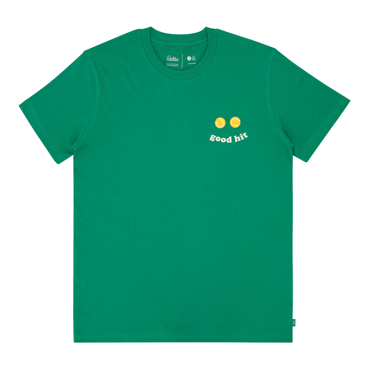 Rallee Good Hit Tee • 100% Certified Organic Cotton T-Shirt • Rallee