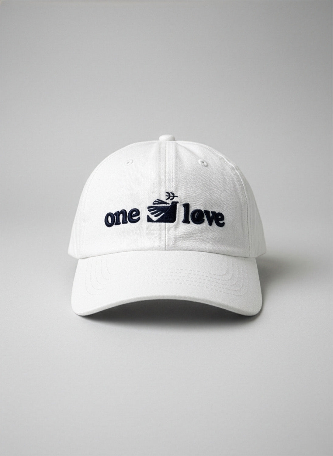 One Love Dad Cap - White