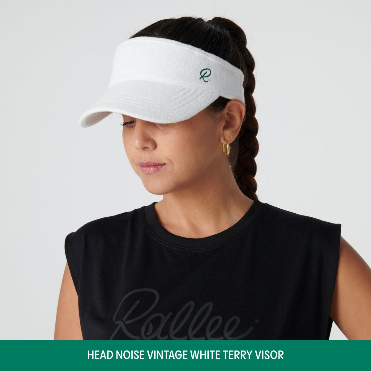 Head Noise Vintage White Terry Visor