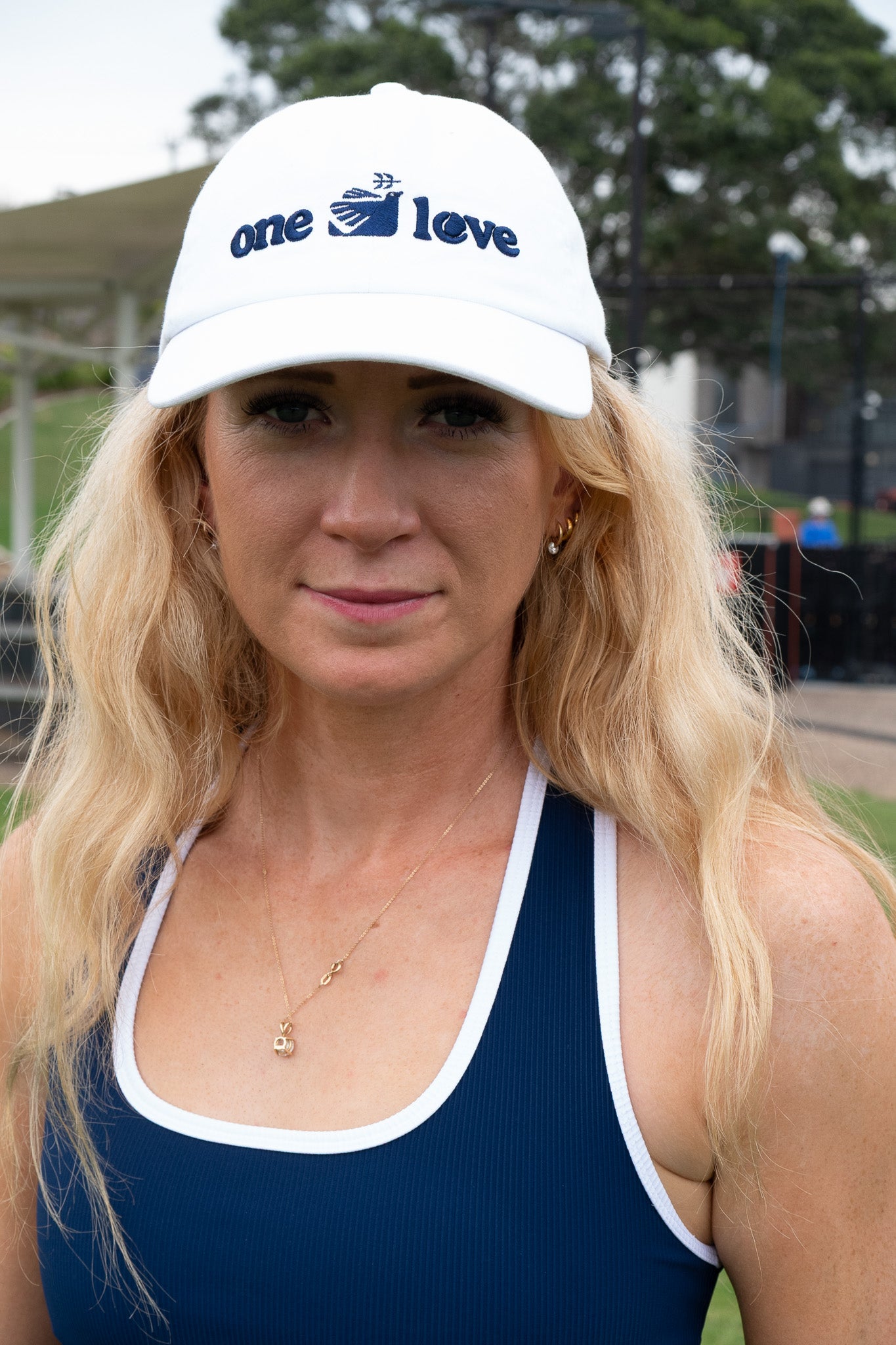 One Love Dad Cap - White